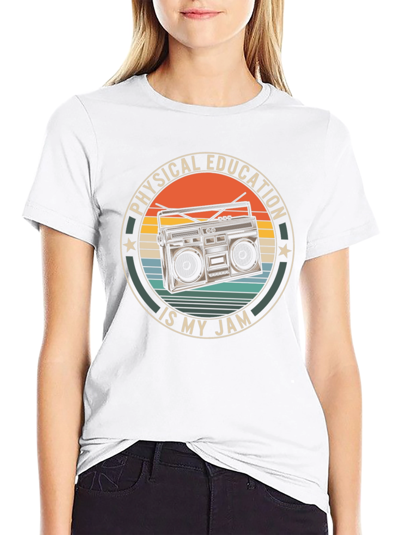 Physical Education is My Jam Retro Boombox T-Shirt