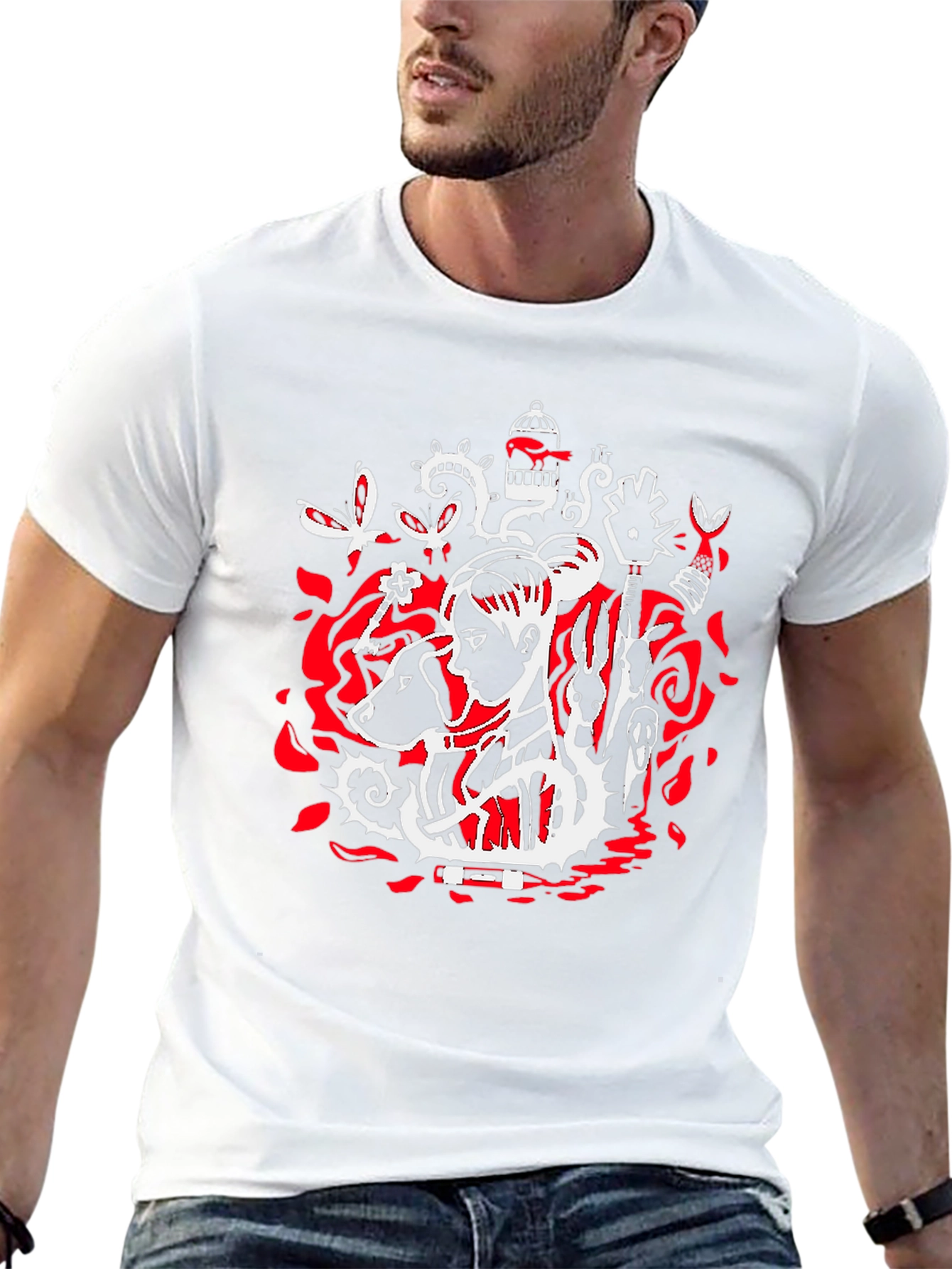 Artistic Graphic Tee - Black Unisex T-Shirt