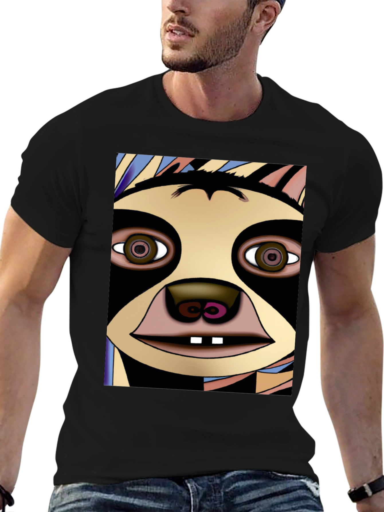 Sloth Face Graphic Tee - Unique Design