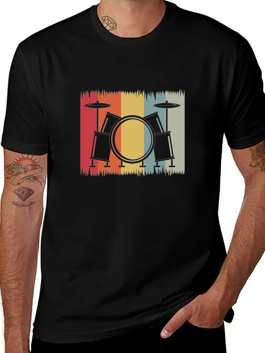 Retro Drum Set Graphic Tee