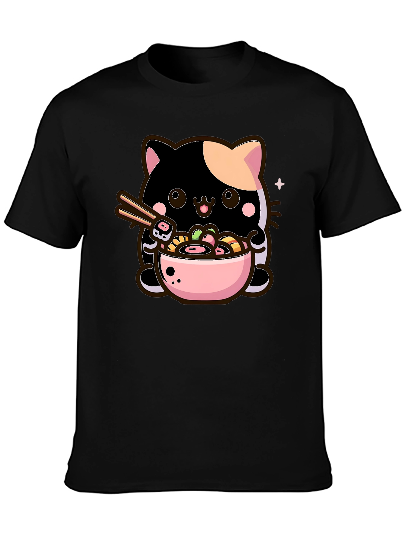 Cute Ramen Cat T-Shirt - Kawaii Noodle Lover Tee