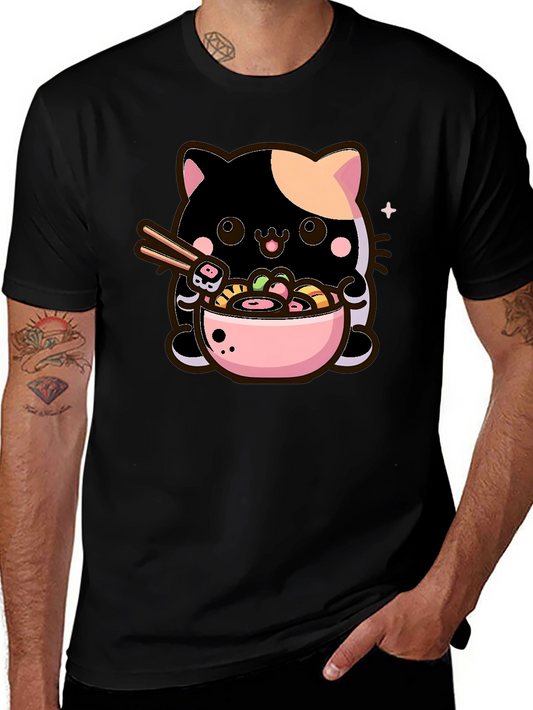 Cute Ramen Cat T-Shirt - Kawaii Noodle Lover Tee