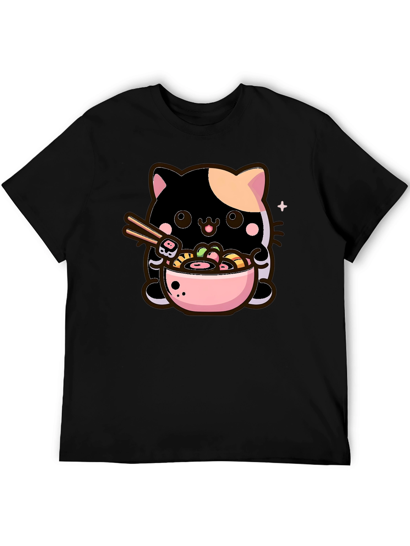 Cute Ramen Cat T-Shirt - Kawaii Noodle Lover Tee