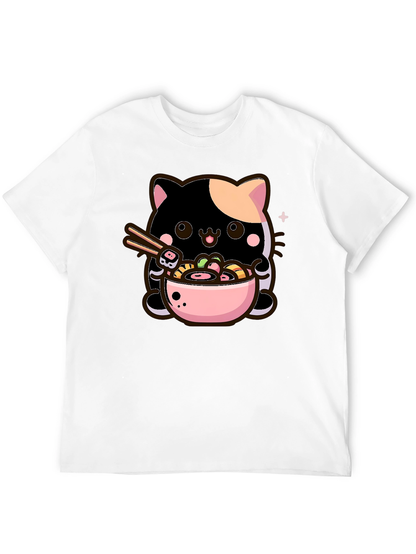 Cute Ramen Cat T-Shirt - Kawaii Noodle Lover Tee
