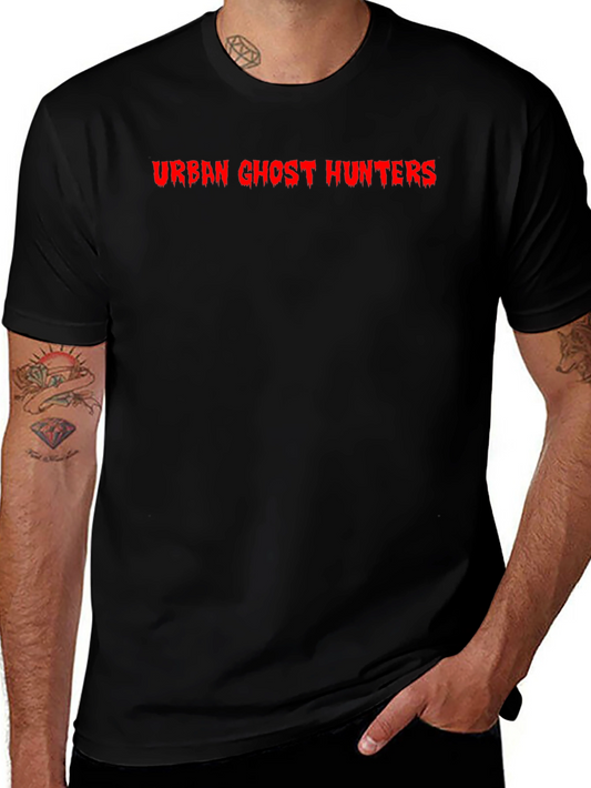 Urban Ghost Hunters Black T-Shirt - Red Graphic Print
