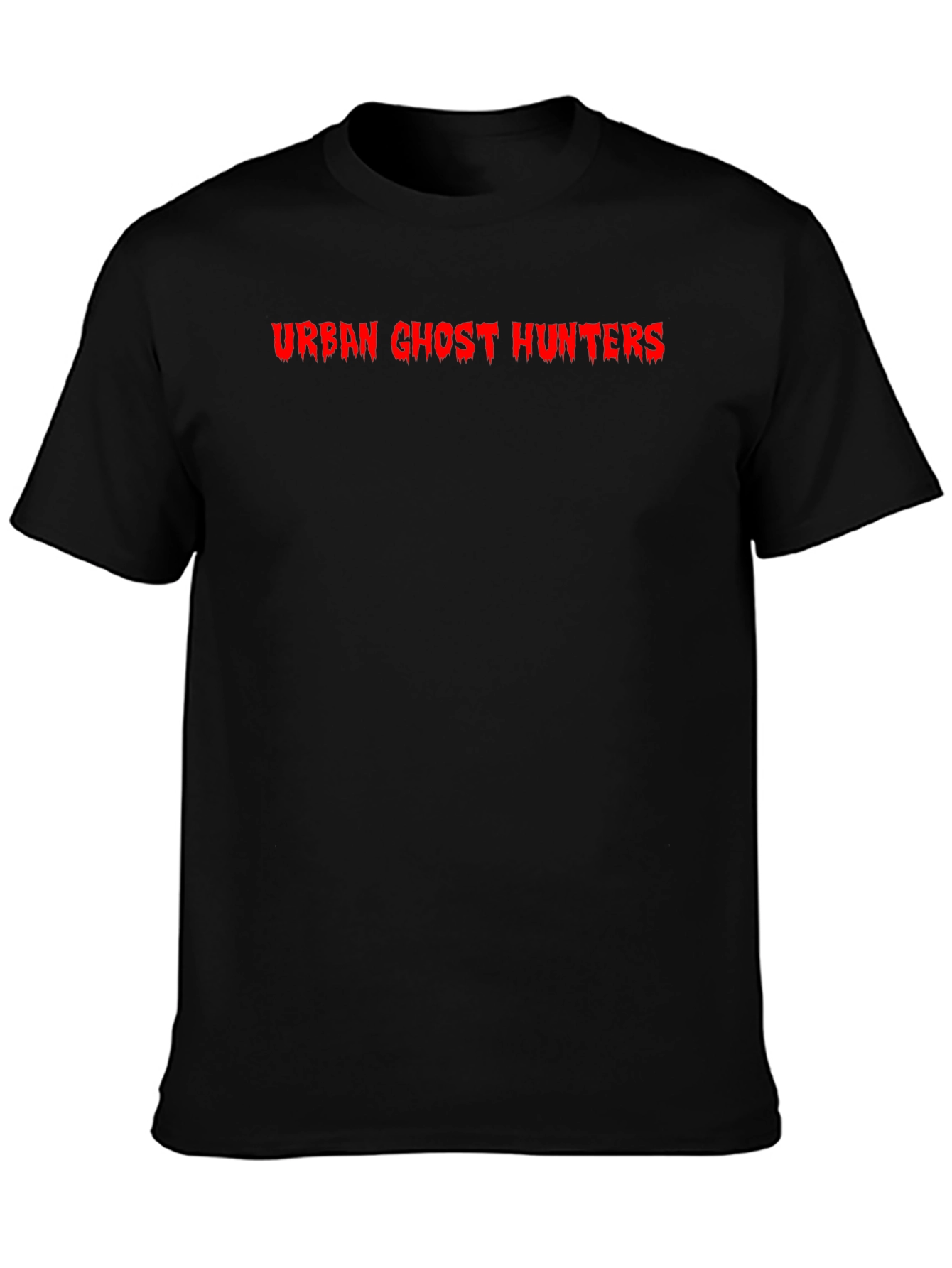 Urban Ghost Hunters Black T-Shirt - Red Graphic Print