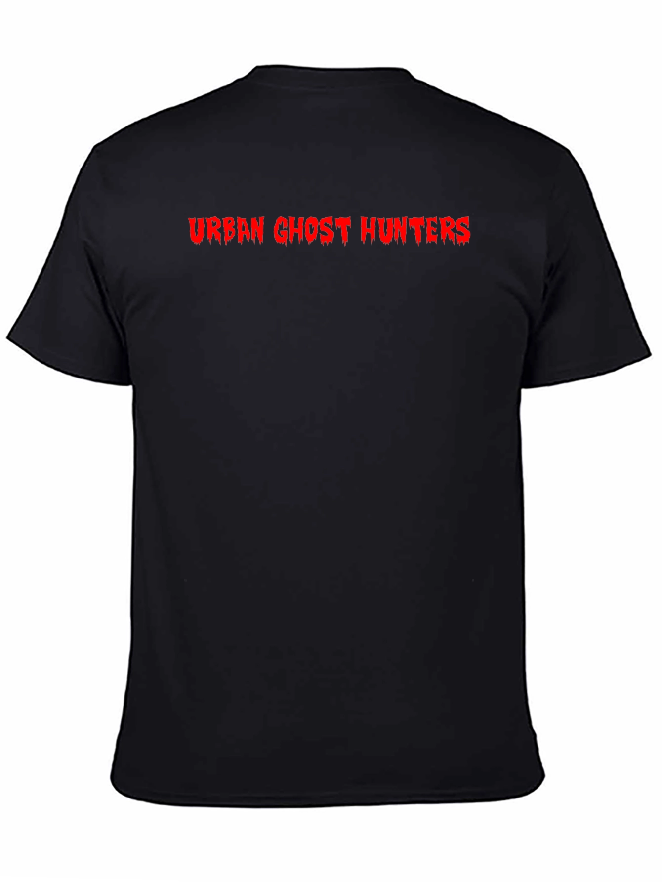 Urban Ghost Hunters Black T-Shirt - Red Graphic Print