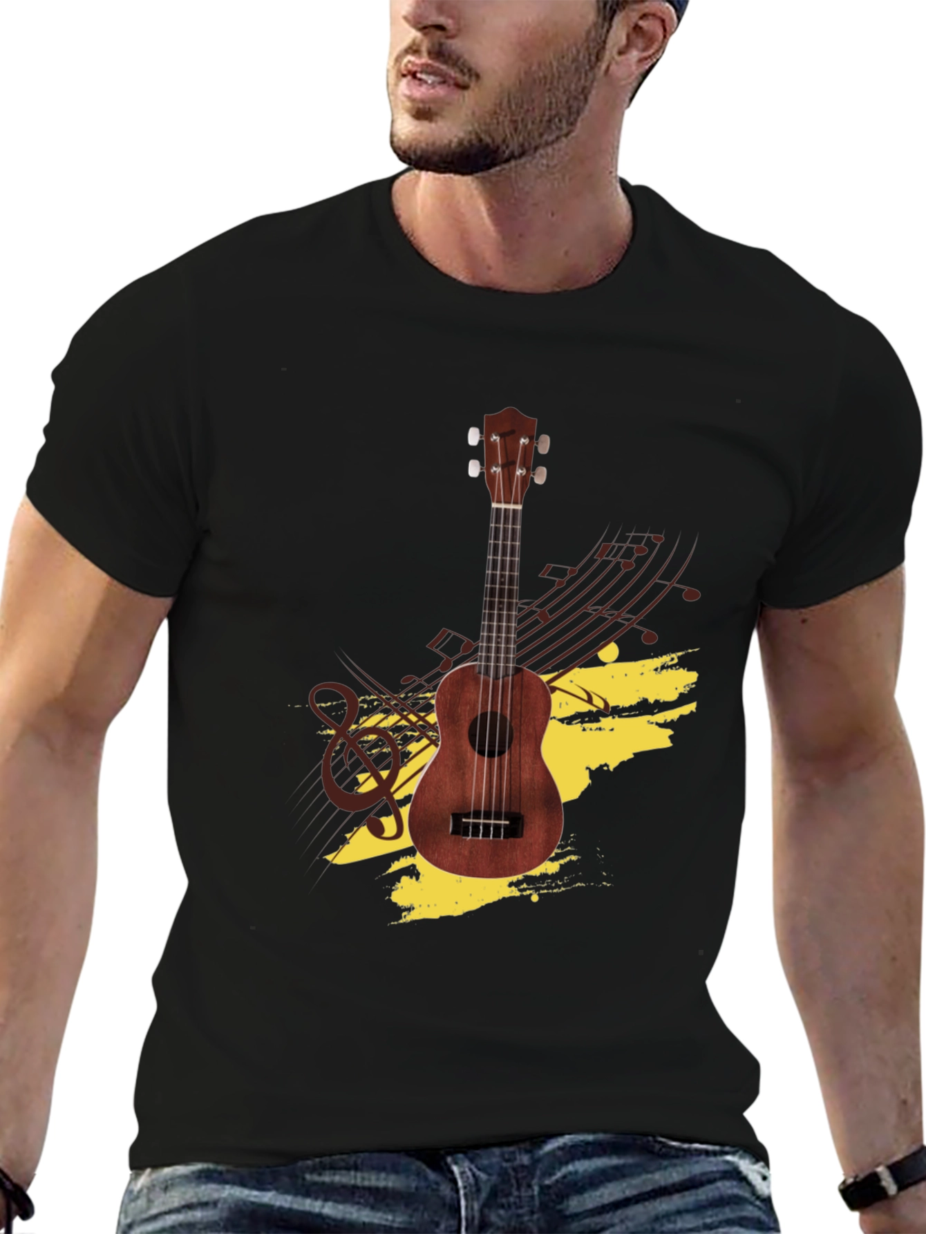 Ukulele Graphic Tee - Music Lovers T-Shirt