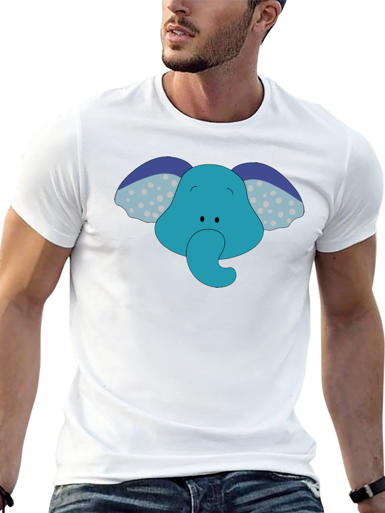Elephant Graphic Tee - Fun Cartoon Design