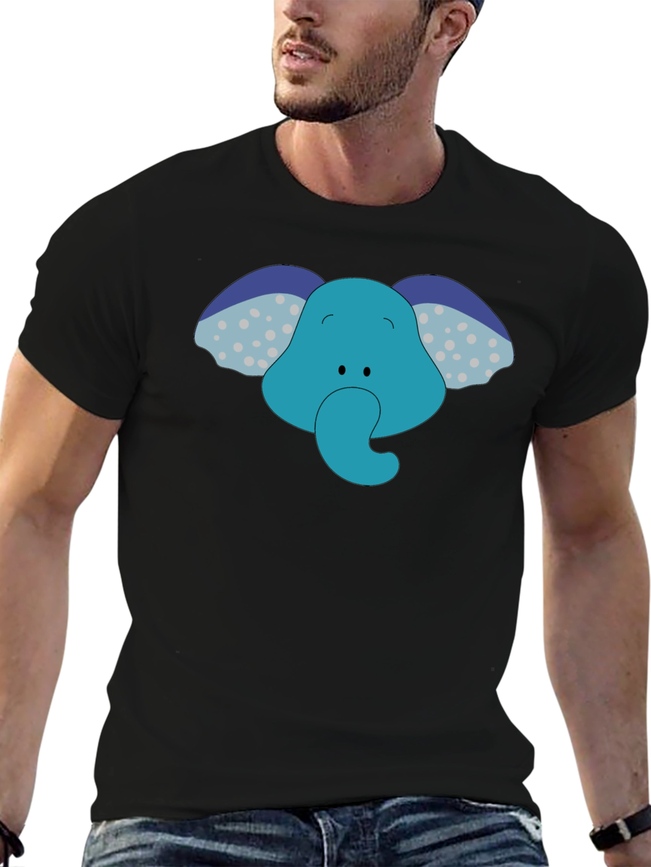 Elephant Graphic Tee - Fun Cartoon Design