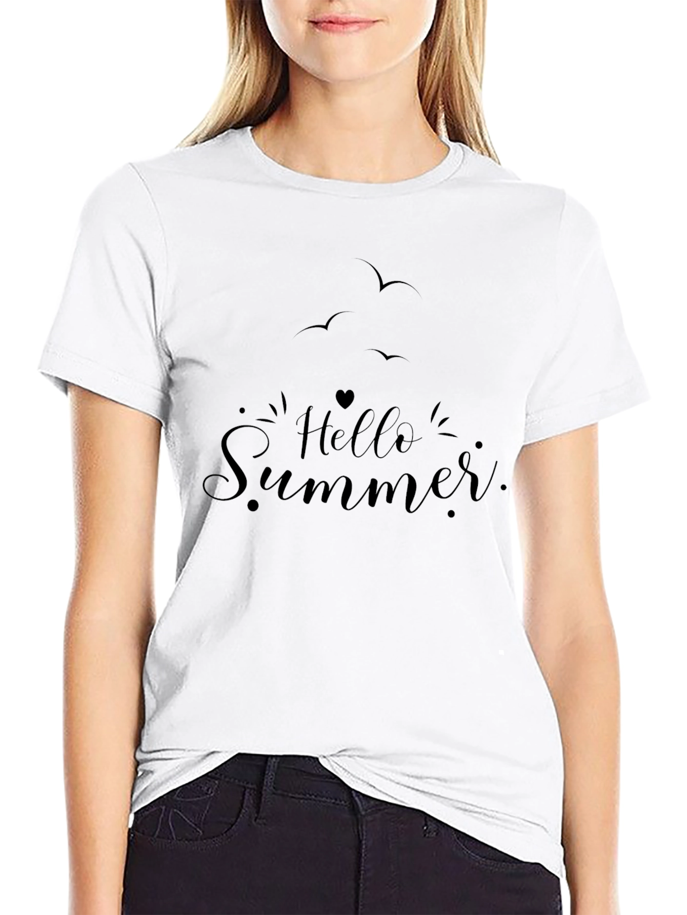 Hello Summer Black T-Shirt