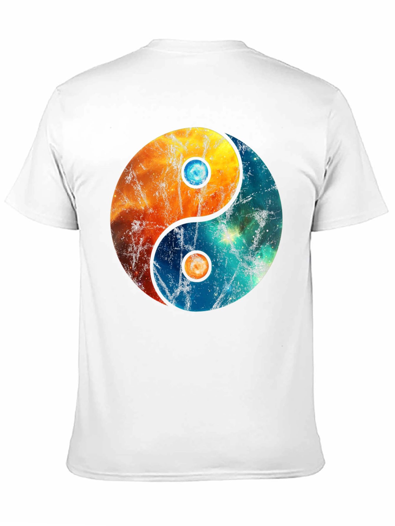 Yin Yang Galaxy Graphic Tee - Balance and Style