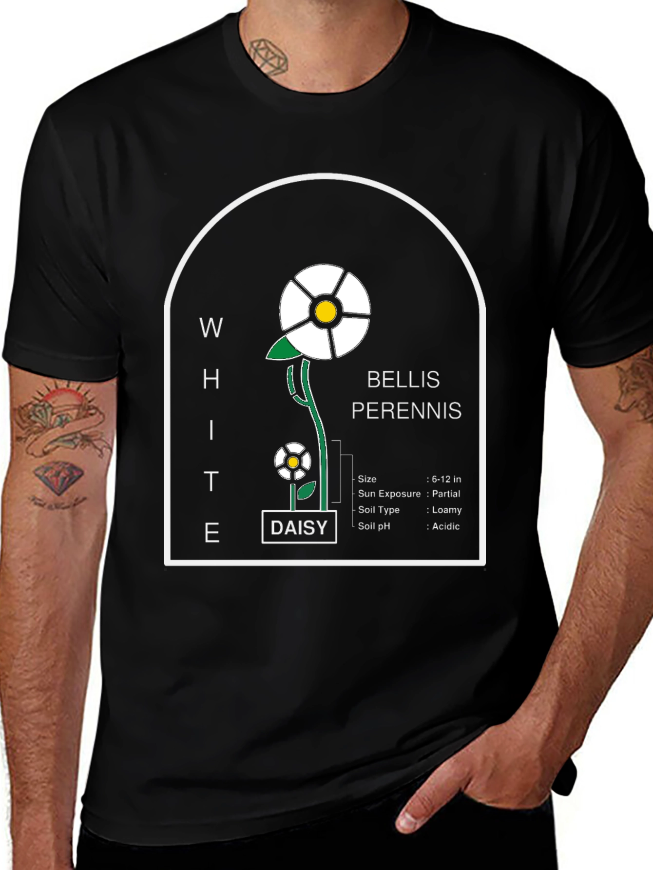 White Daisy Flower Bellis Perennis T-Shirt