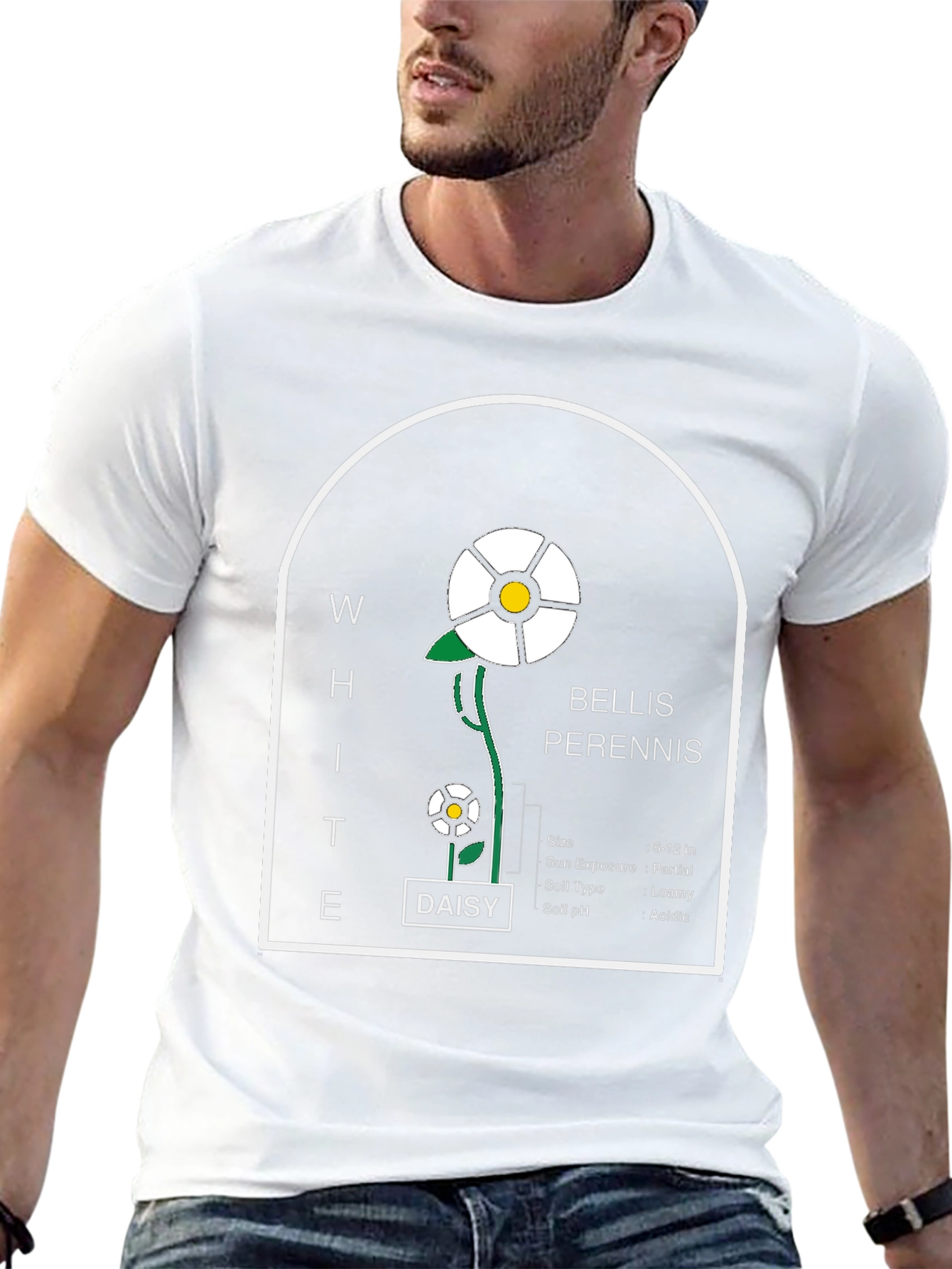 White Daisy Flower Bellis Perennis T-Shirt