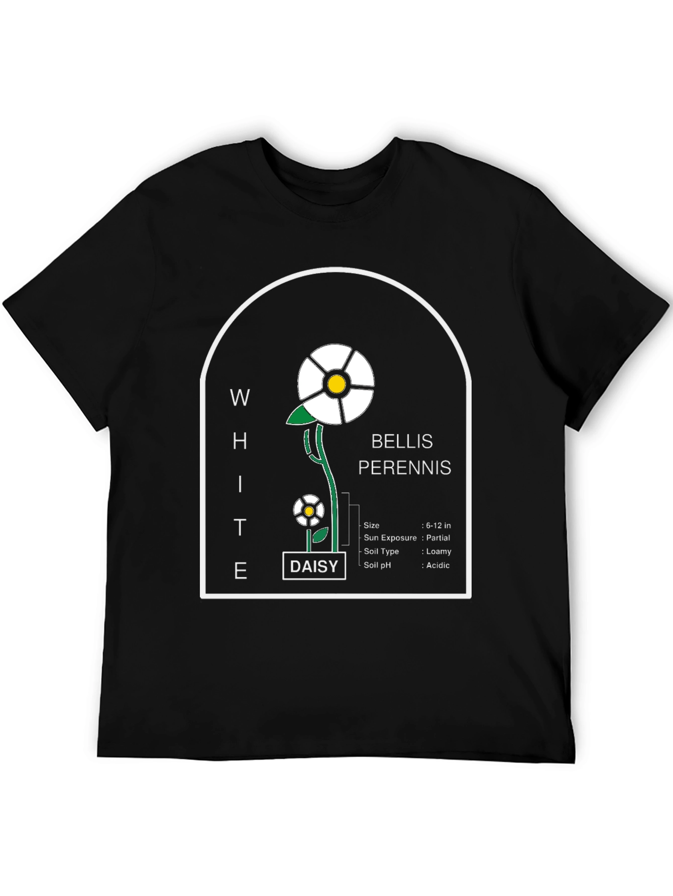 White Daisy Flower Bellis Perennis T-Shirt