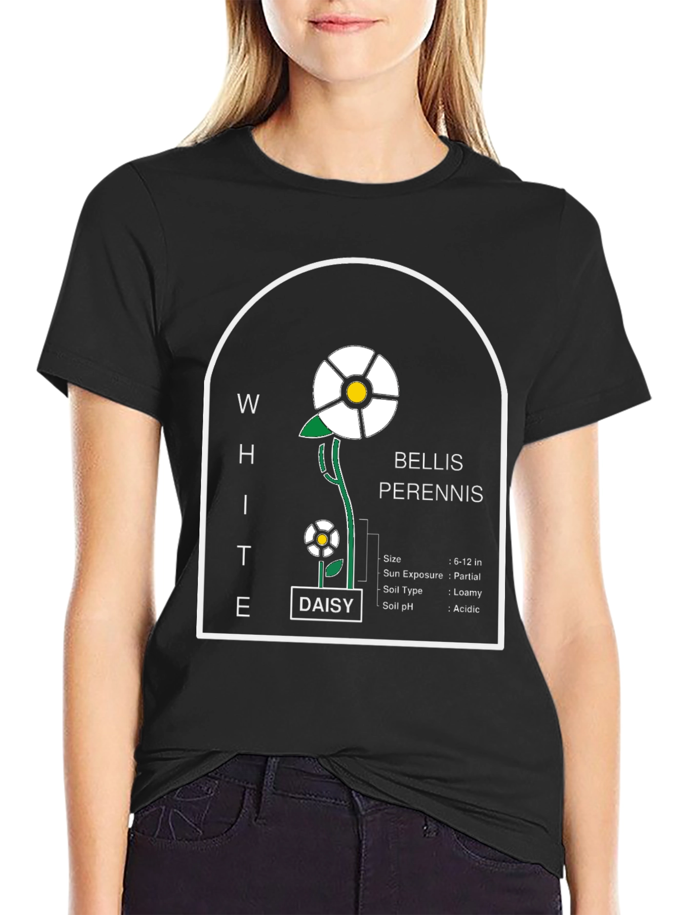 White Daisy Flower Bellis Perennis T-Shirt