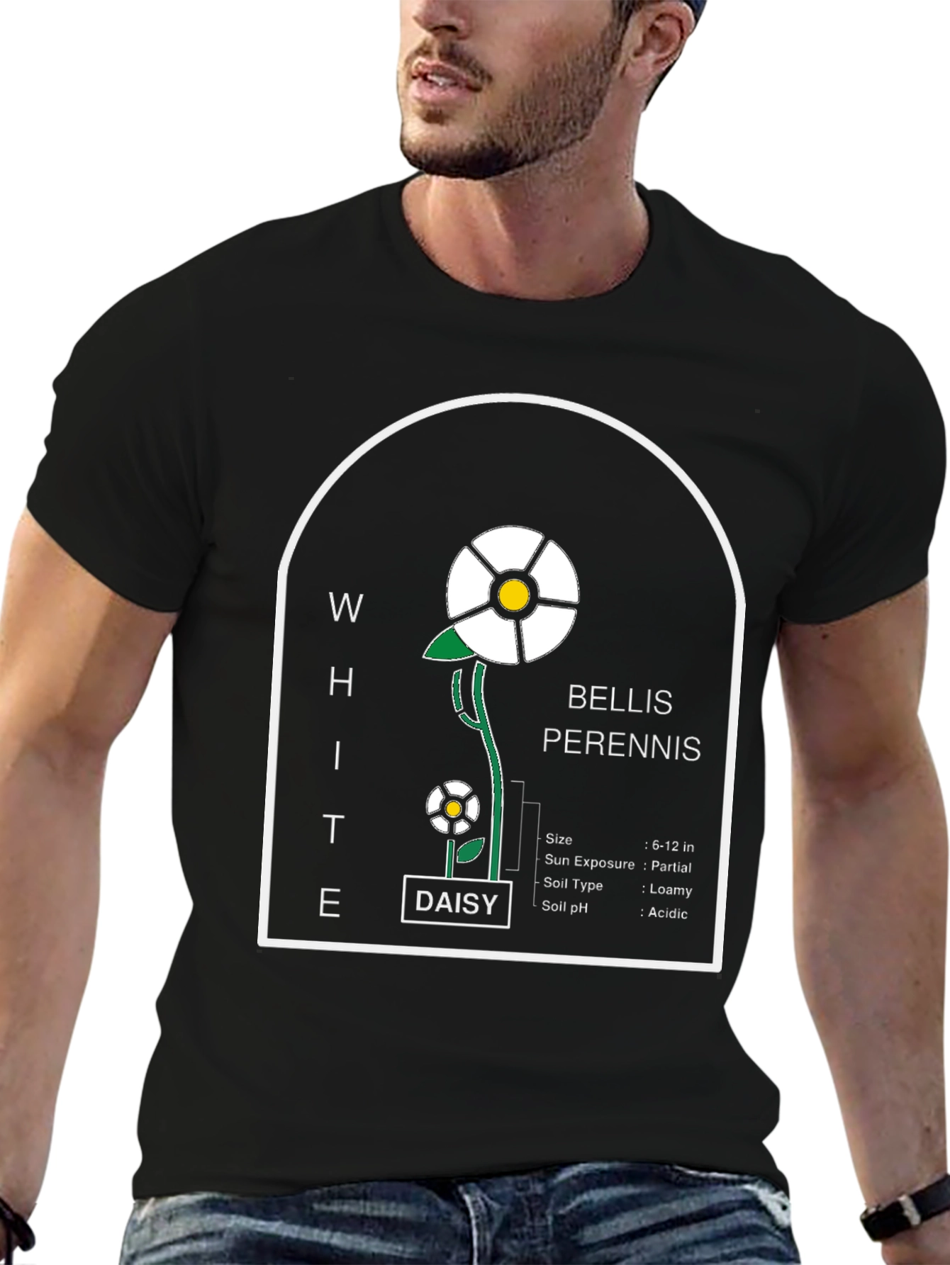 White Daisy Flower Bellis Perennis T-Shirt