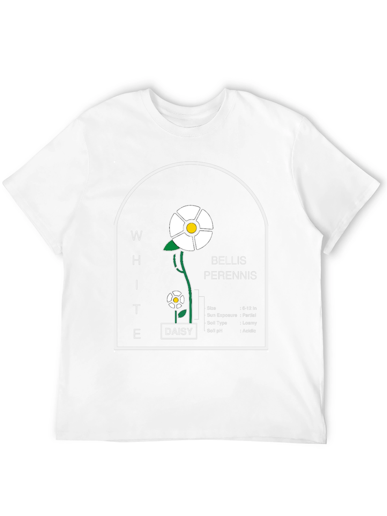 White Daisy Flower Bellis Perennis T-Shirt