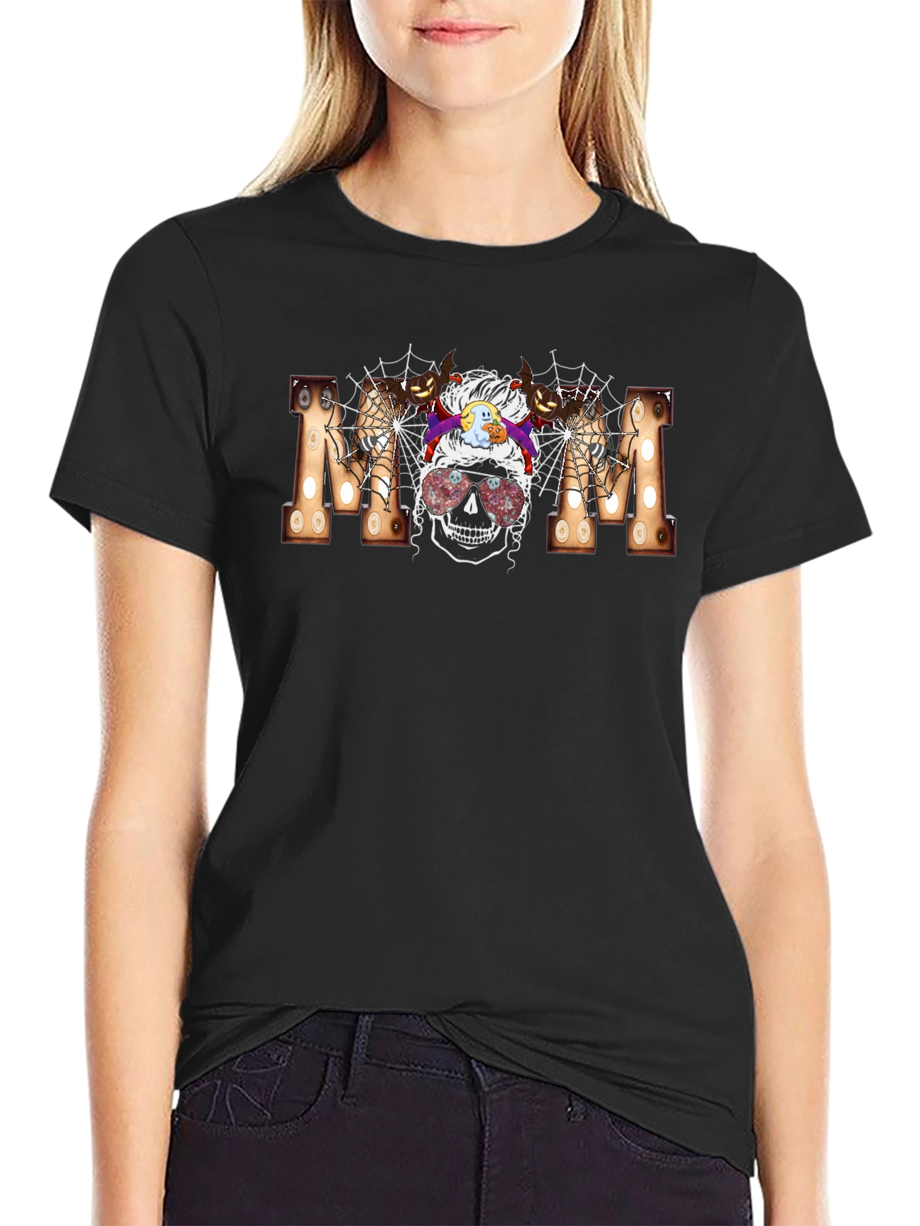 Halloween Mom Skull T-Shirt