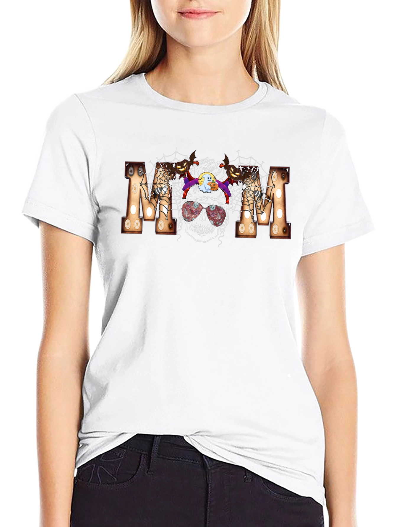 Halloween Mom Skull T-Shirt