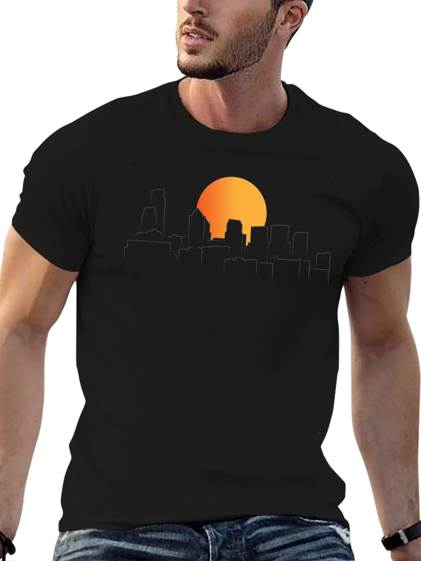 Cityscape Sunset T-Shirt - Urban Style Tee