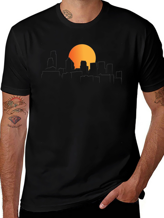 Cityscape Sunset T-Shirt - Urban Style Tee