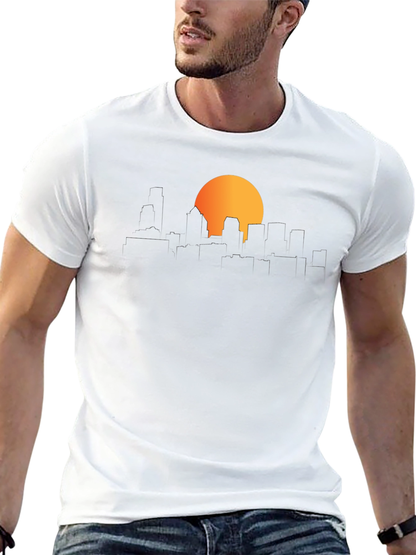 Cityscape Sunset T-Shirt - Urban Style Tee