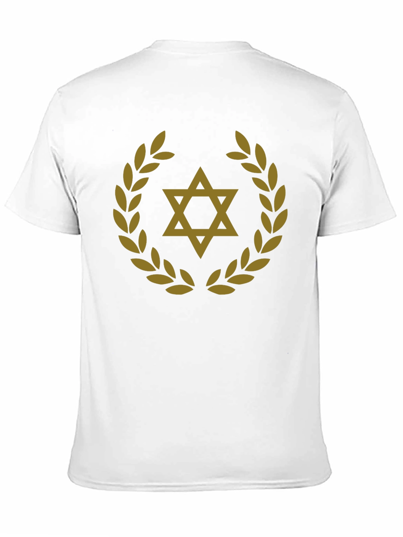 Star of David Laurel Wreath T-Shirt - Black