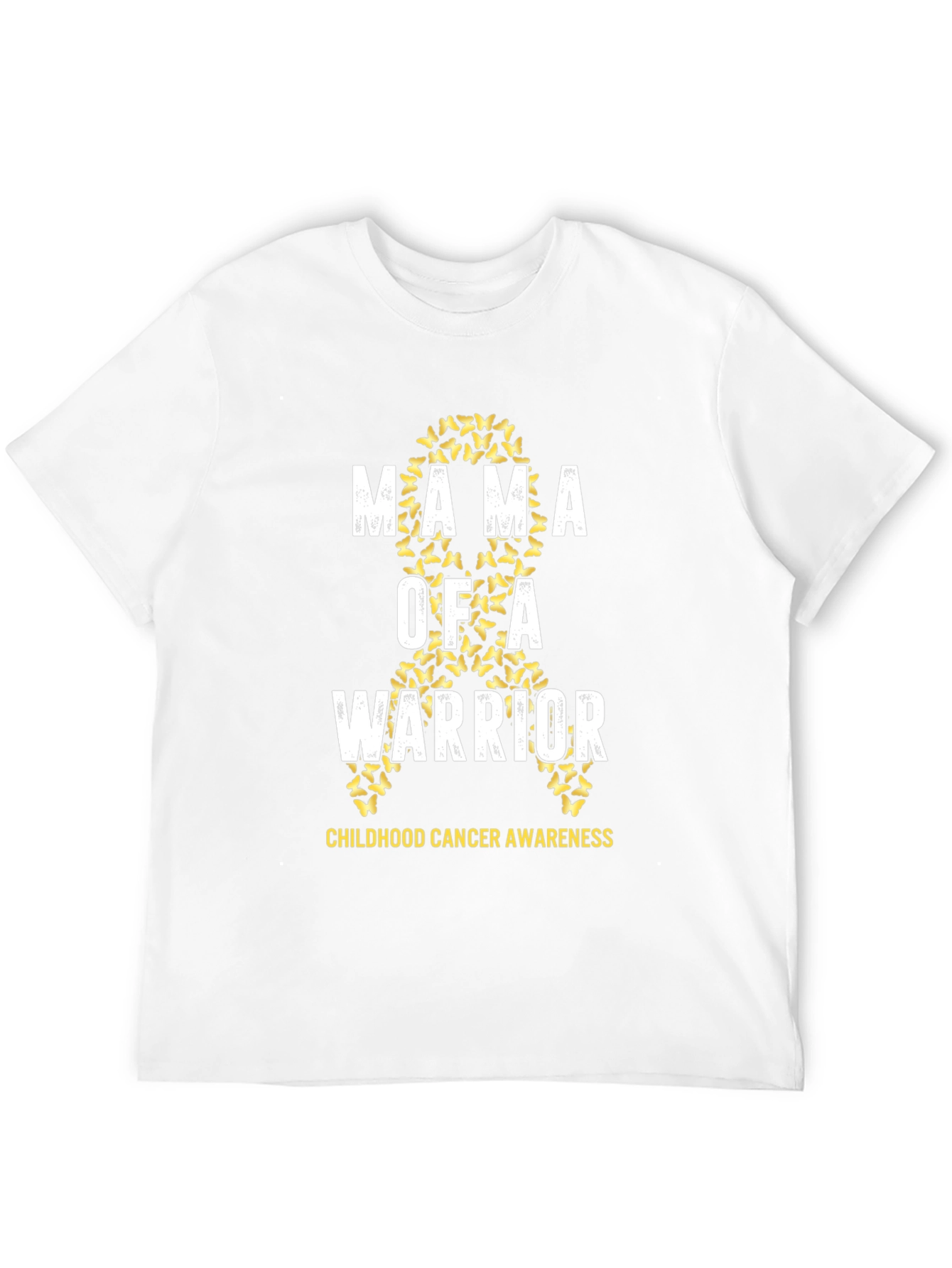 Mama of a Warrior Childhood Cancer Awareness T-Shirt