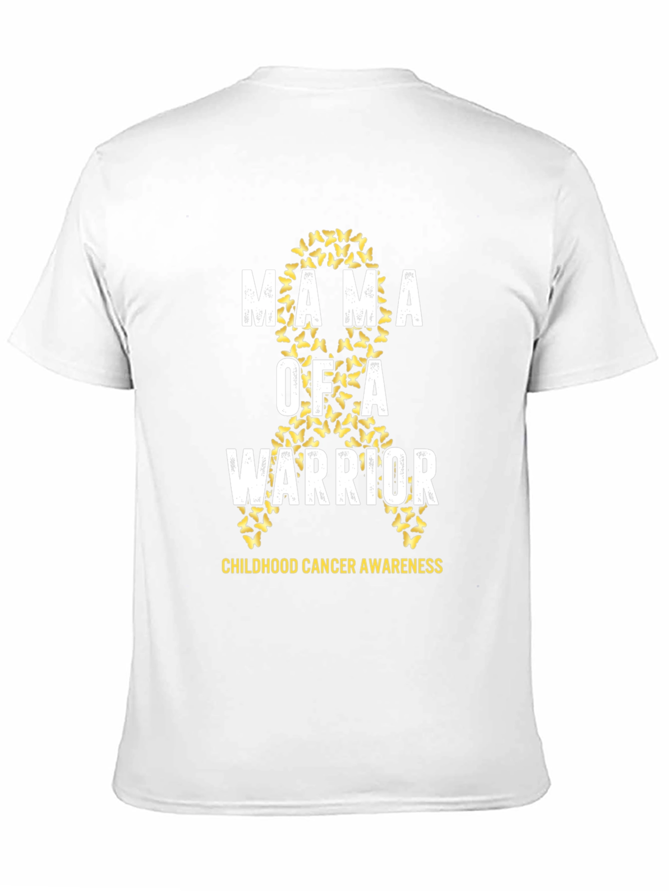 Mama of a Warrior Childhood Cancer Awareness T-Shirt