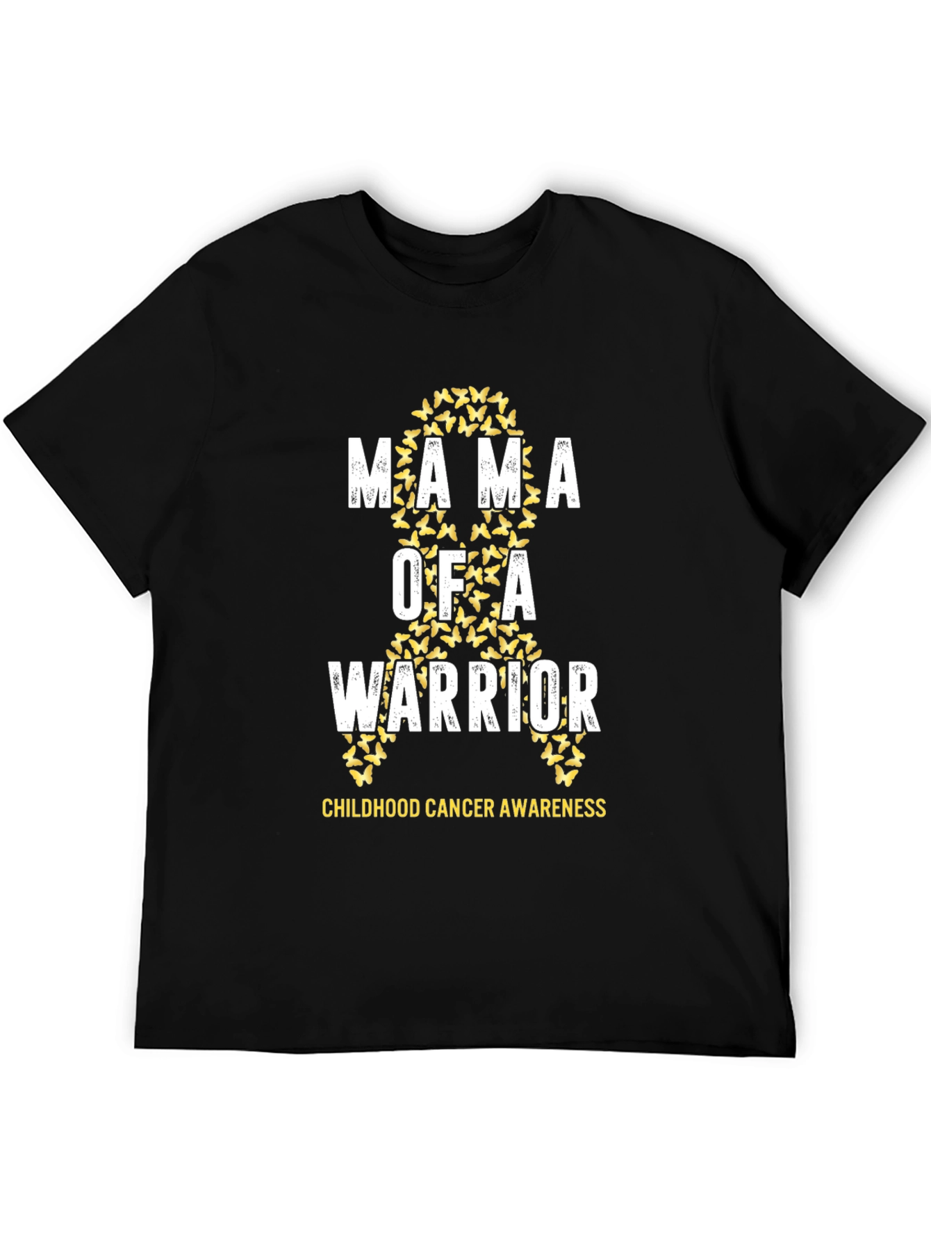 Mama of a Warrior Childhood Cancer Awareness T-Shirt