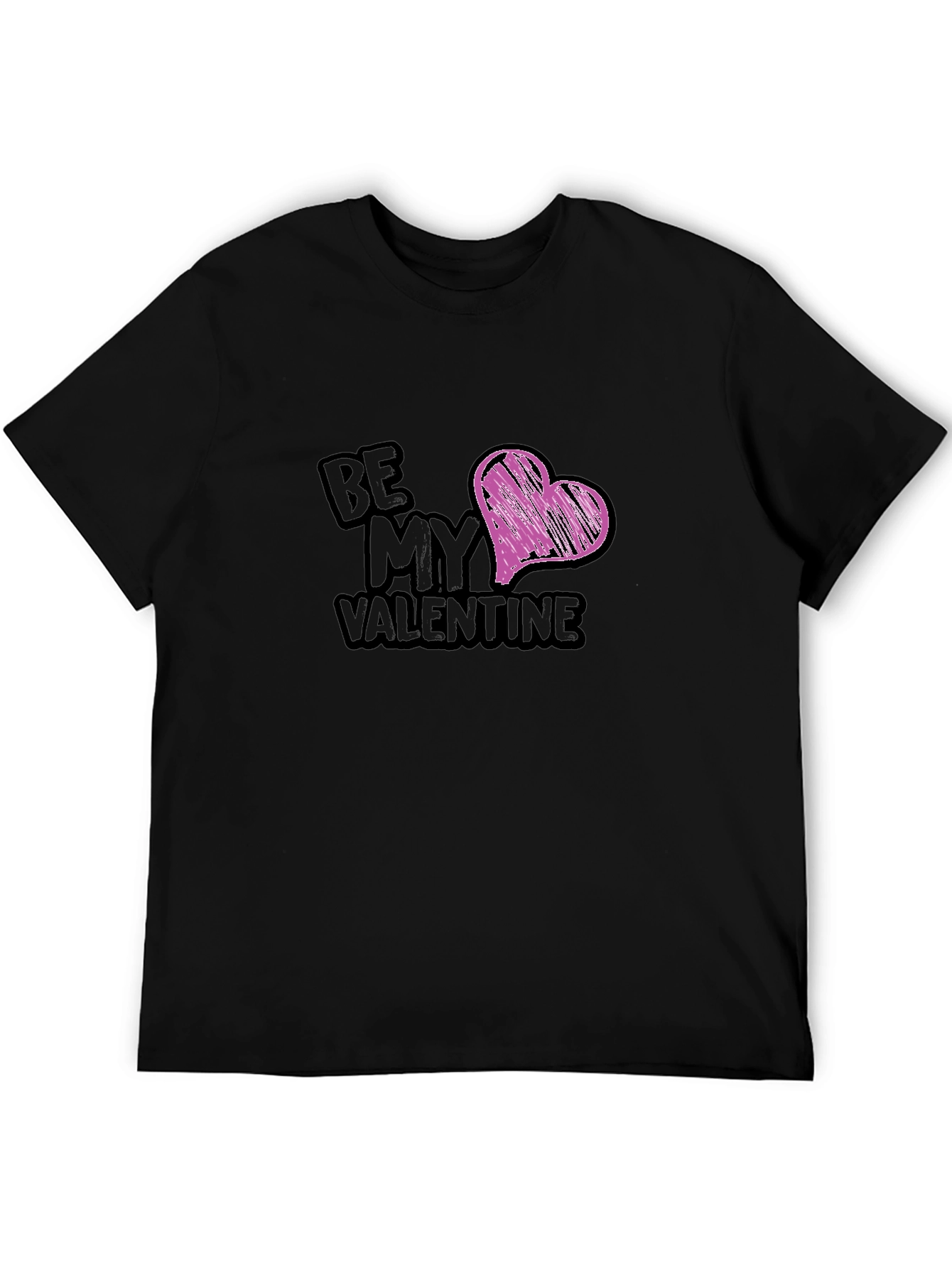 Be My Valentine Black Graphic Tee