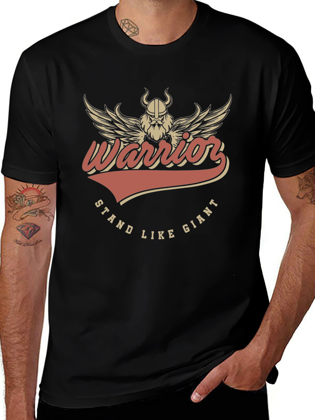 Warrior Stand Like Giant Graphic T-Shirt