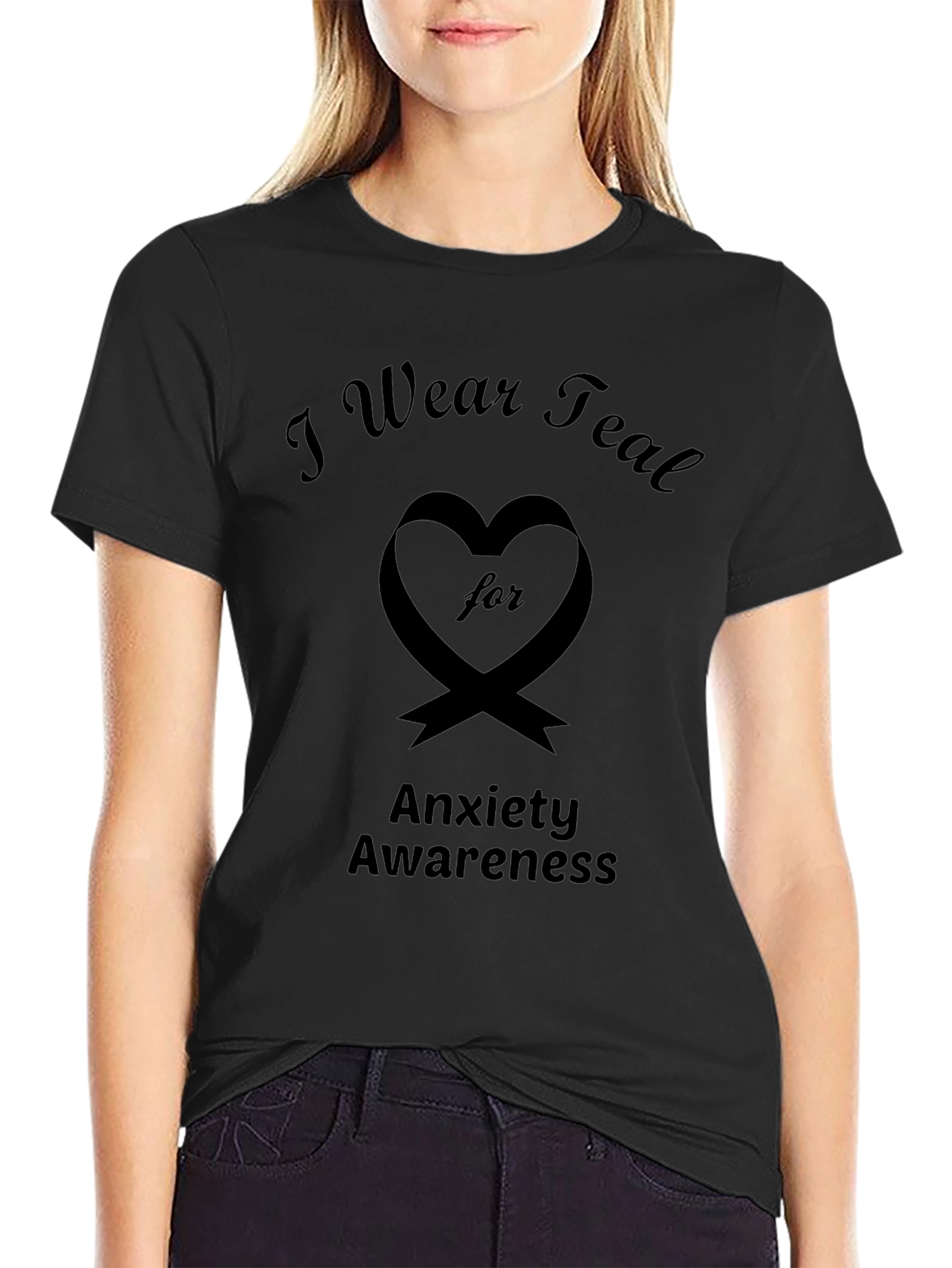 I Wear Teal for Anxiety Awareness T-Shirt