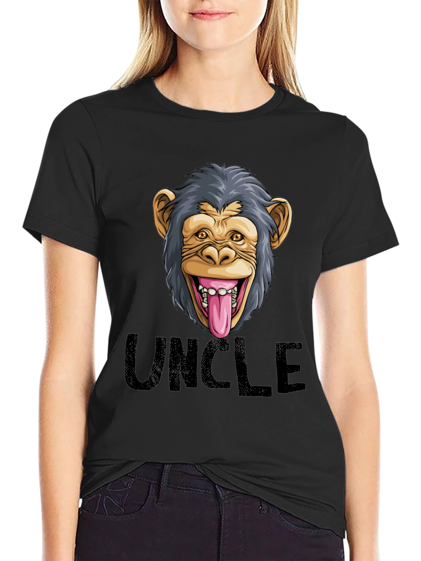 Funny Monkey Uncle Graphic Tee