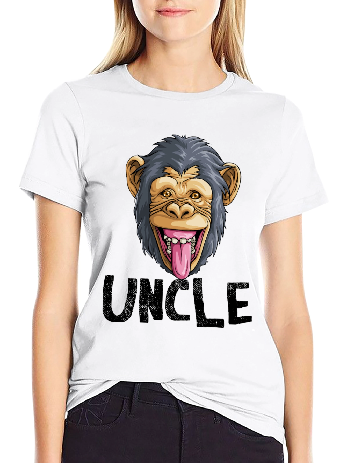 Funny Monkey Uncle Graphic Tee