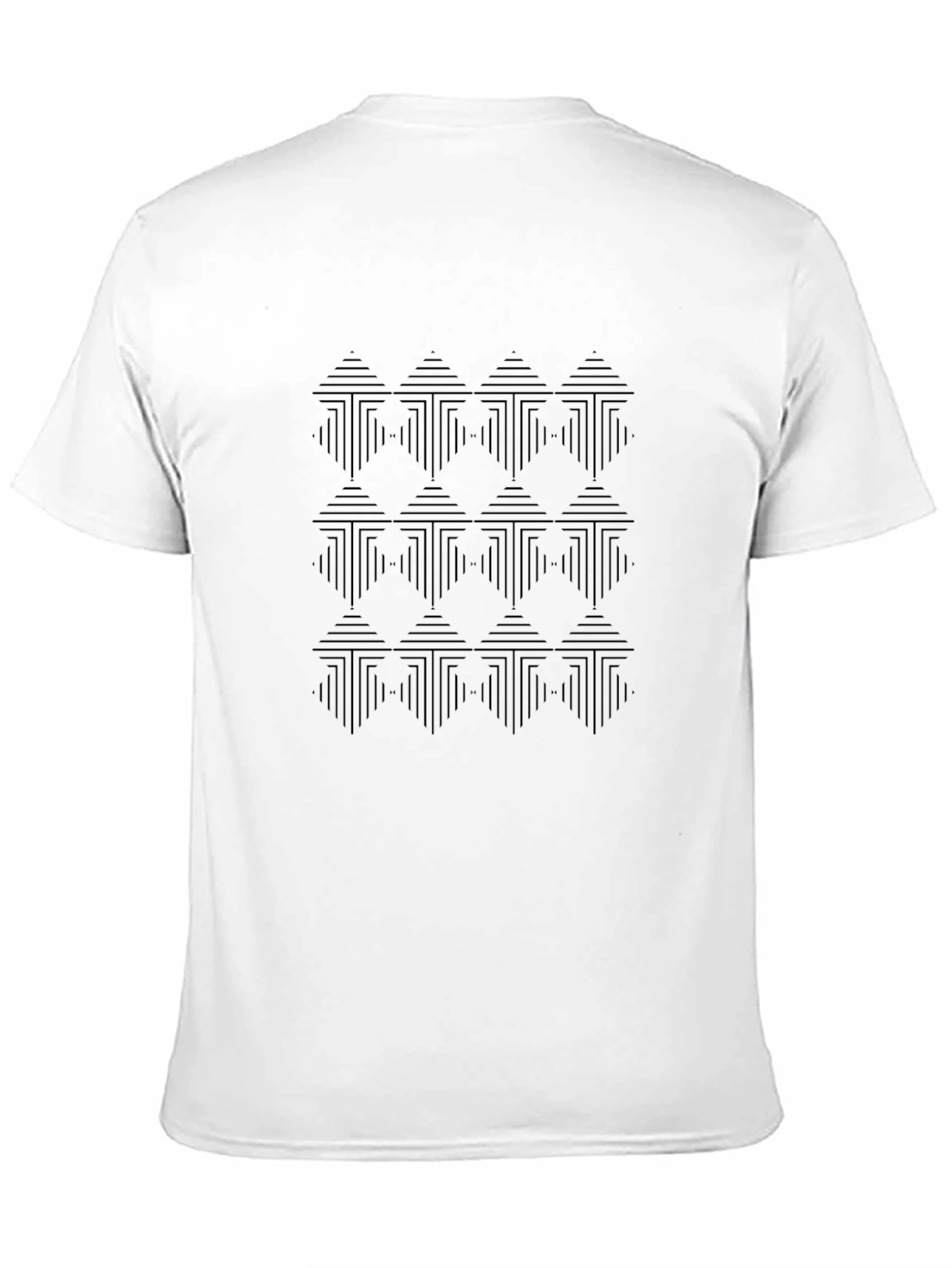 Abstract Pattern Black Tee