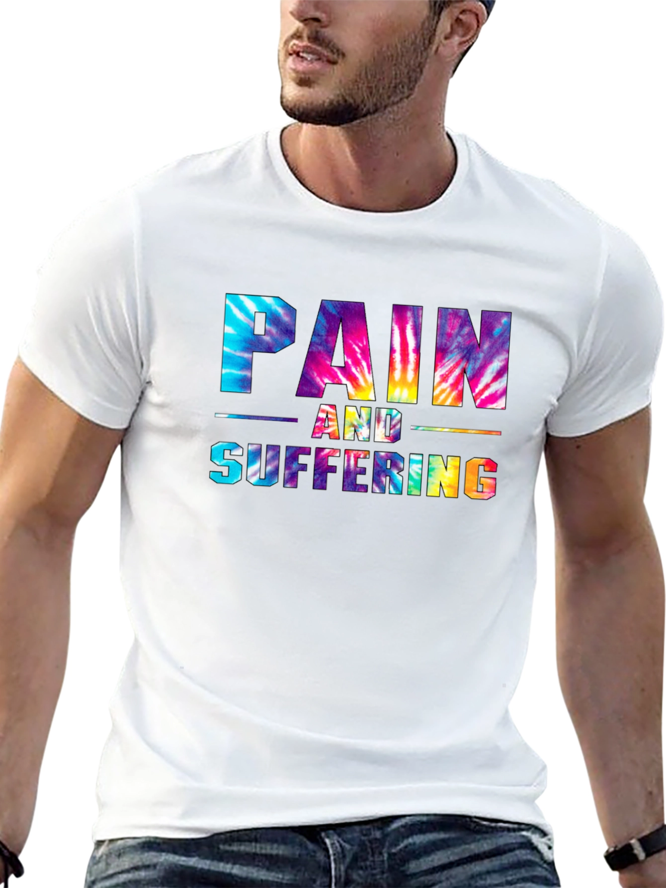 Pain and Suffering Tie-Dye Graphic T-Shirt