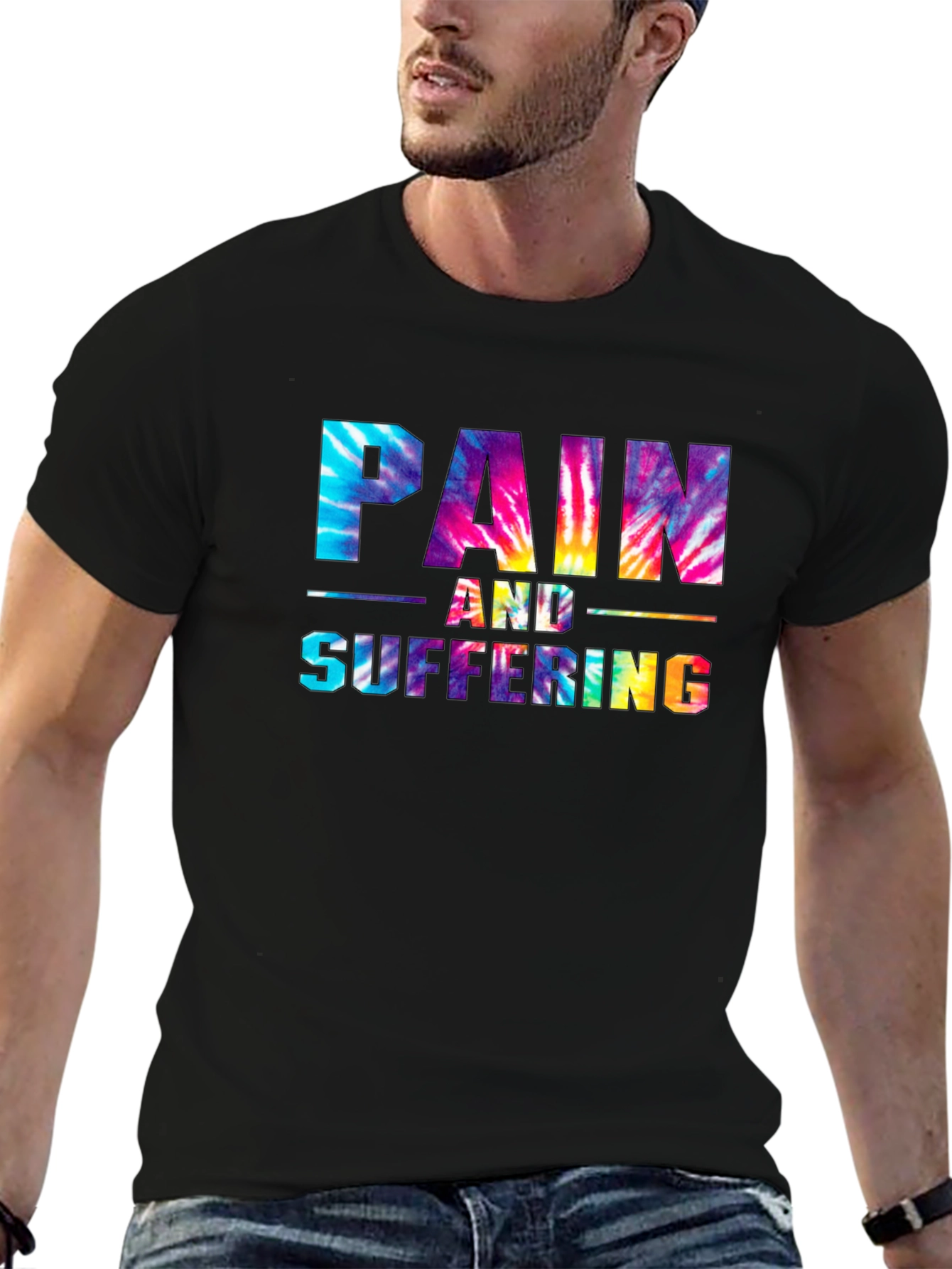 Pain and Suffering Tie-Dye Graphic T-Shirt