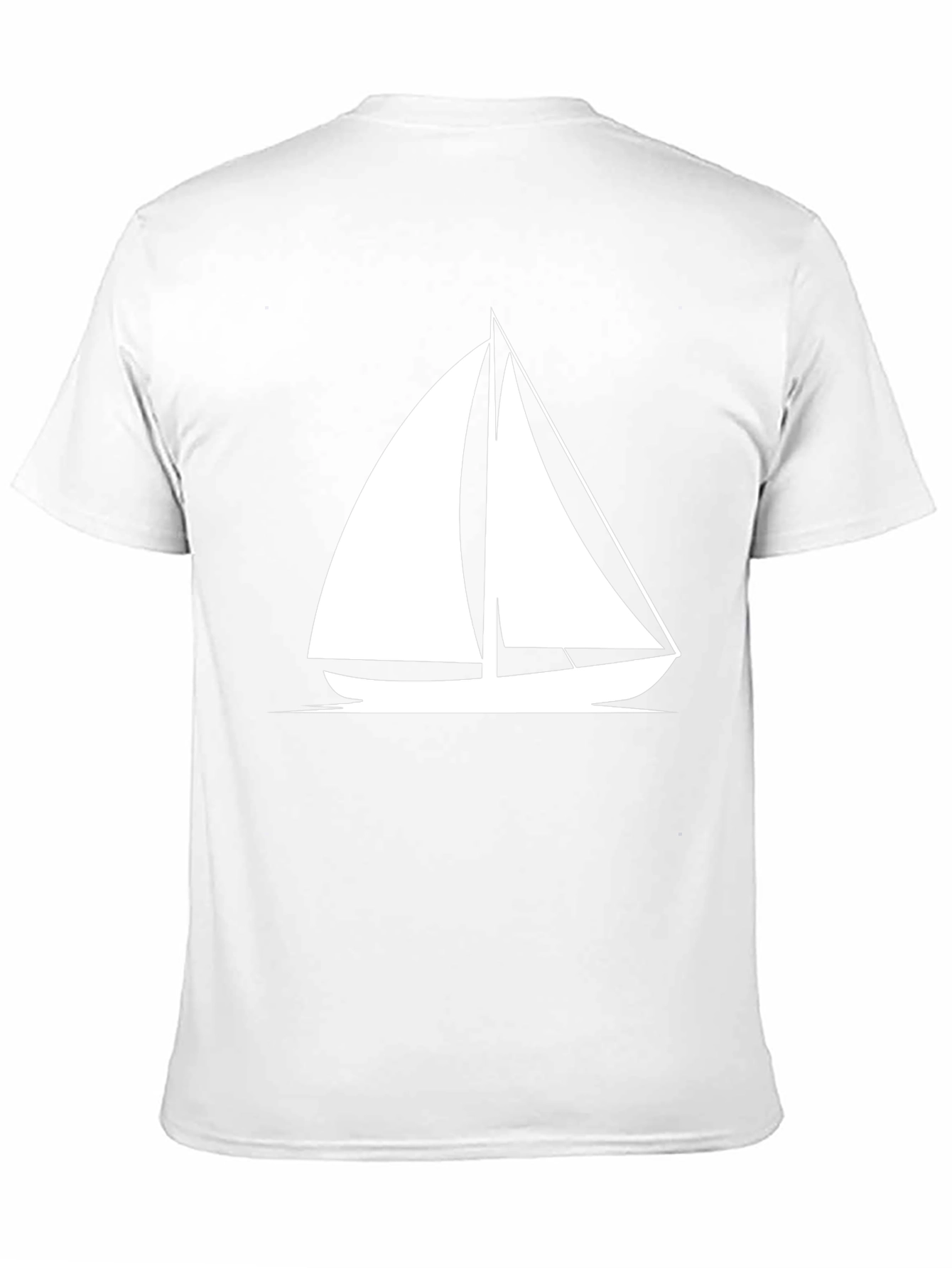Sailboat Graphic Tee - Black Cotton T-Shirt