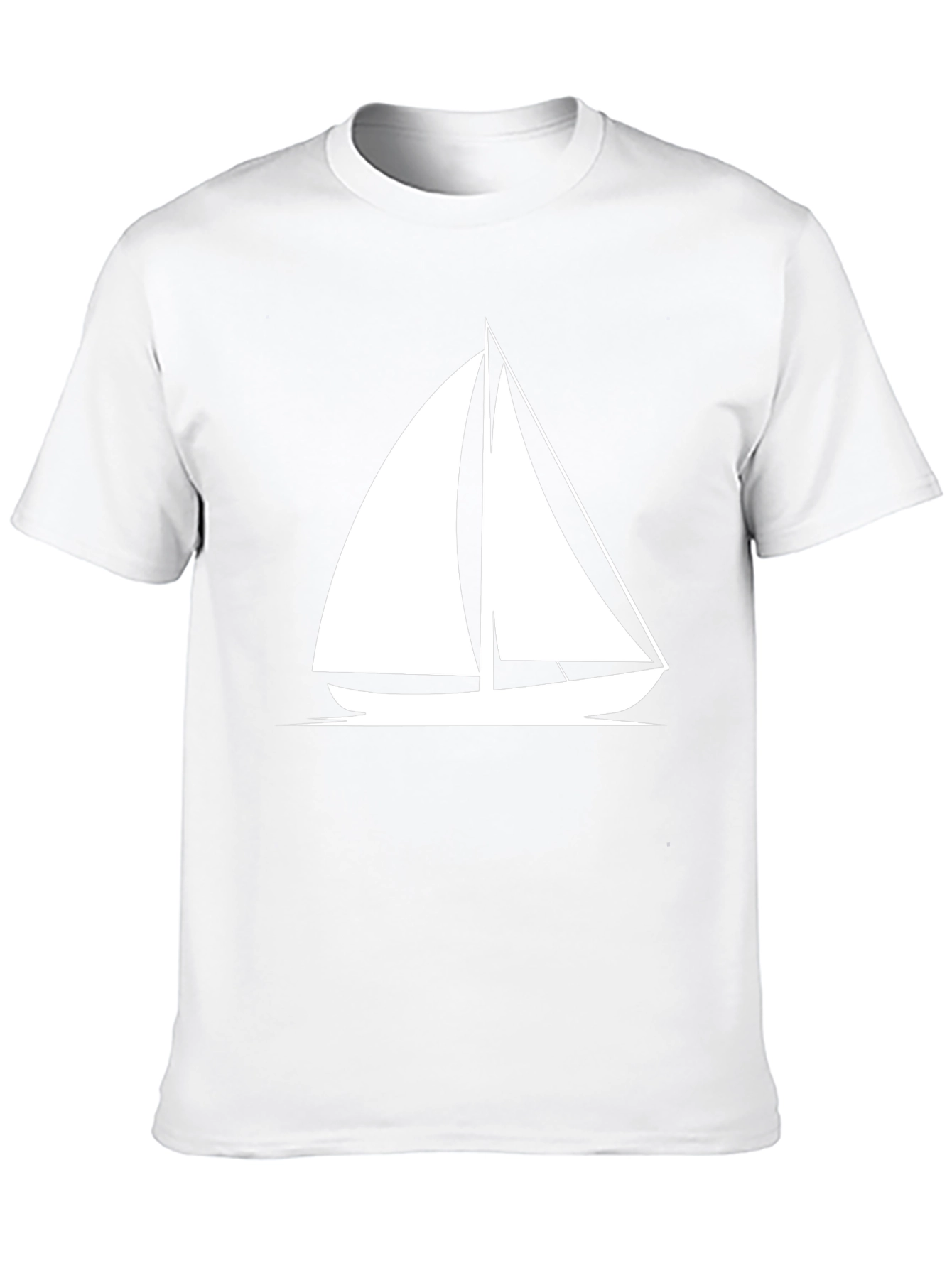 Sailboat Graphic Tee - Black Cotton T-Shirt