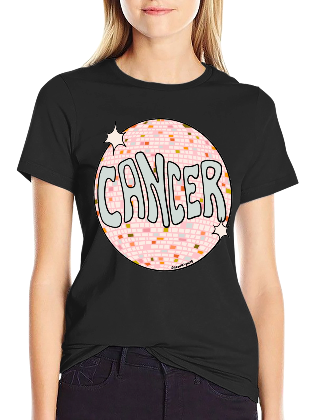 Cancer Zodiac Disco Ball T-Shirt