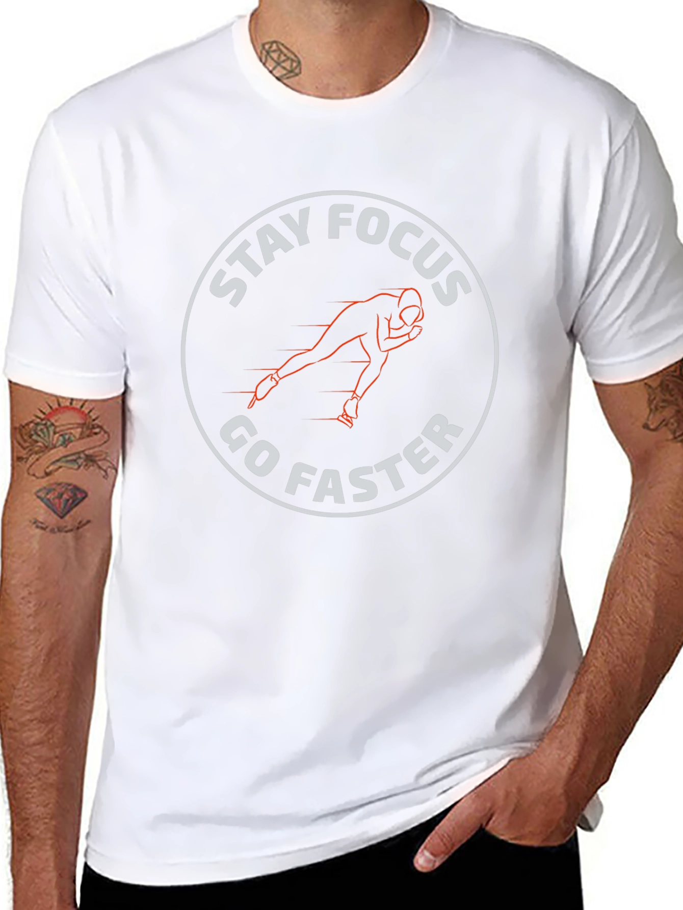 Stay Focus Go Faster T-Shirt - Black Graphic Tee