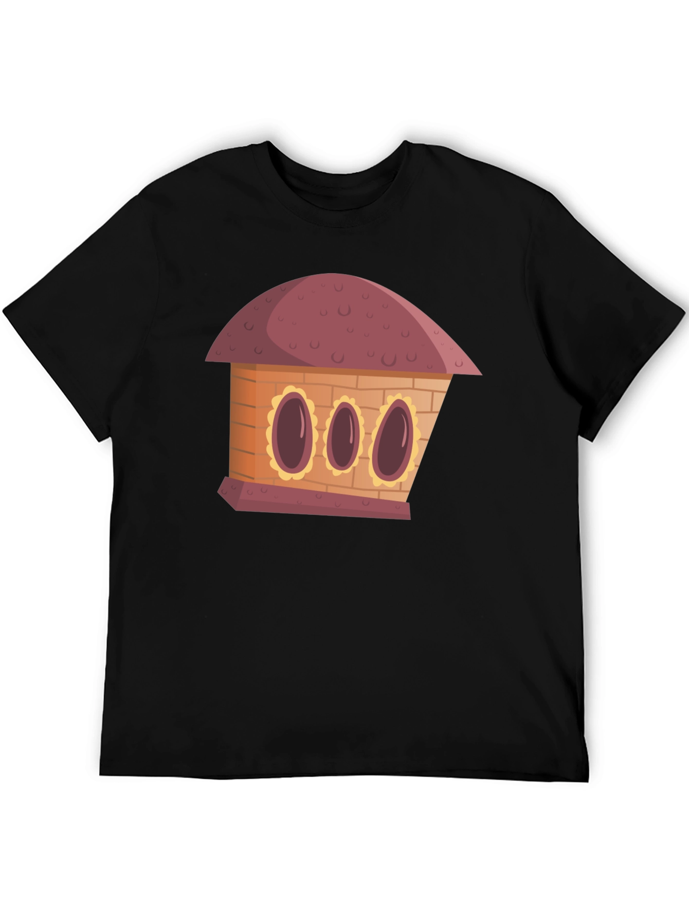 Cartoon House Graphic Tee - Unique Design