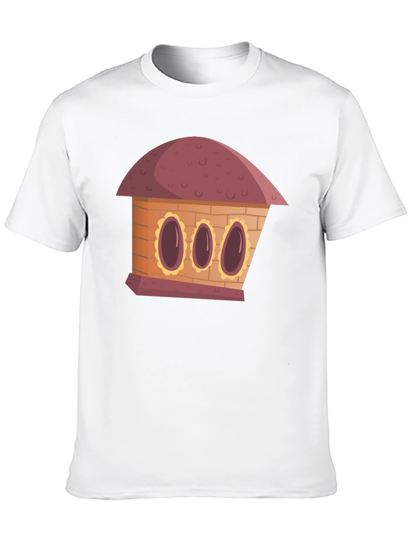 Cartoon House Graphic Tee - Unique Design