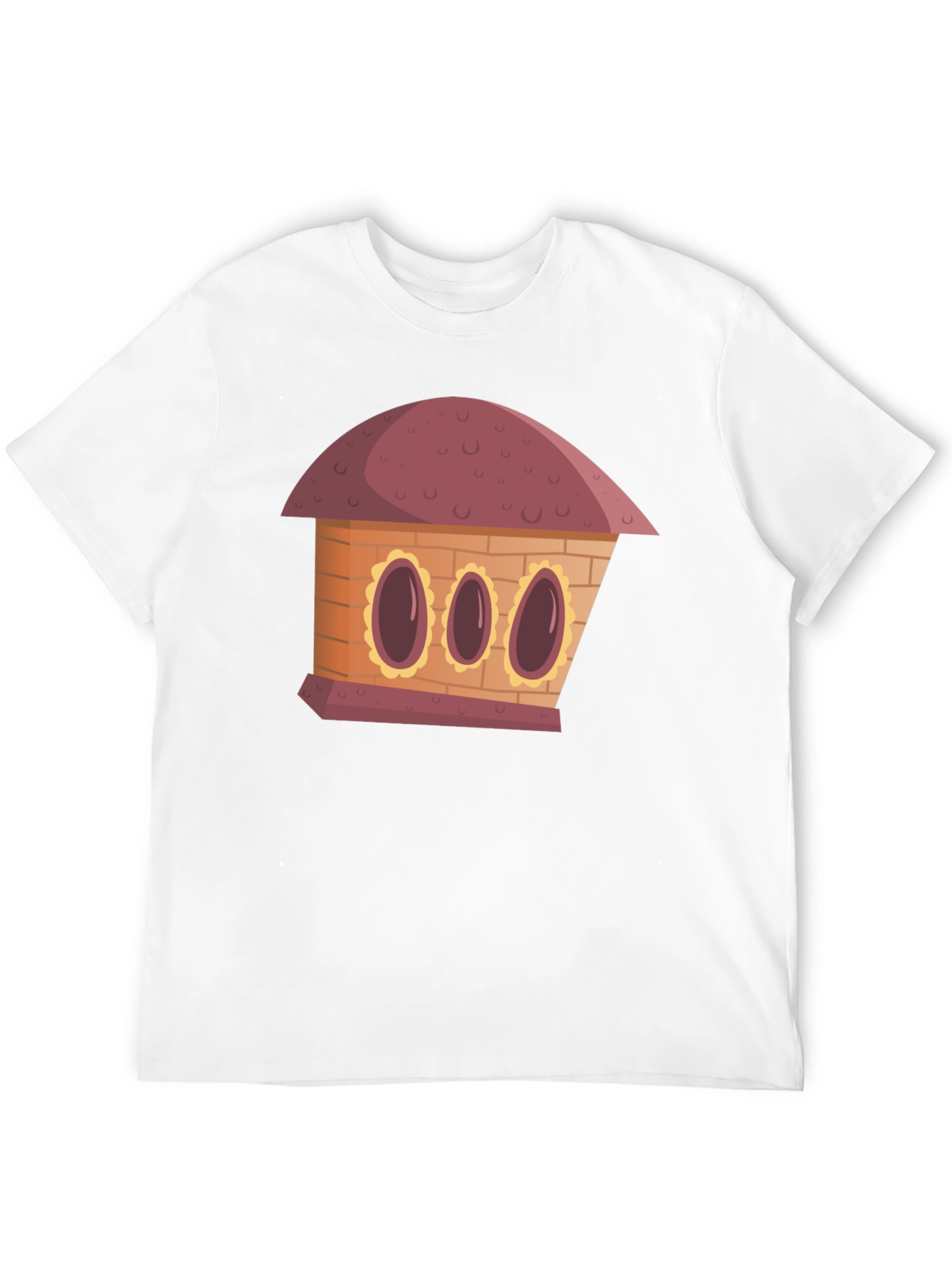 Cartoon House Graphic Tee - Unique Design