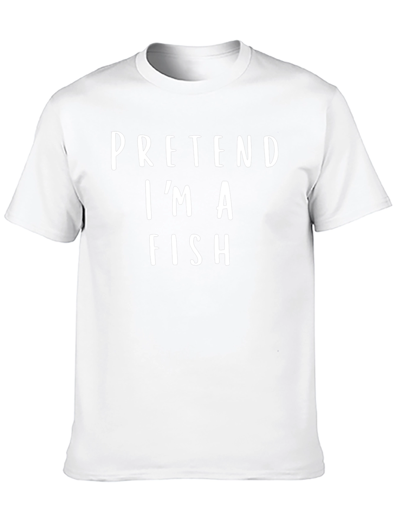 Pretend Im A Fish Black Graphic T-Shirt