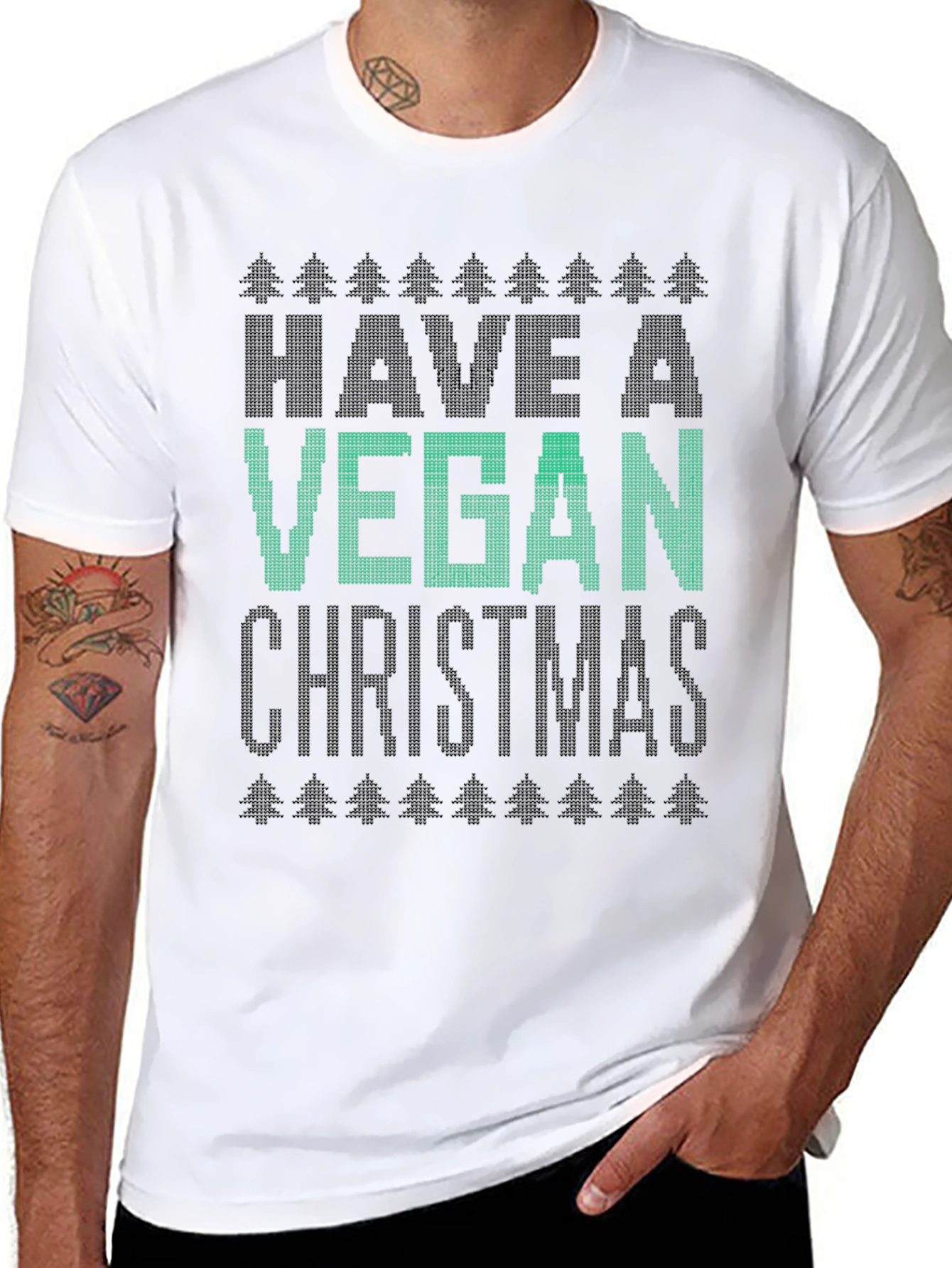 Vegan Christmas T-Shirt - Holiday Apparel