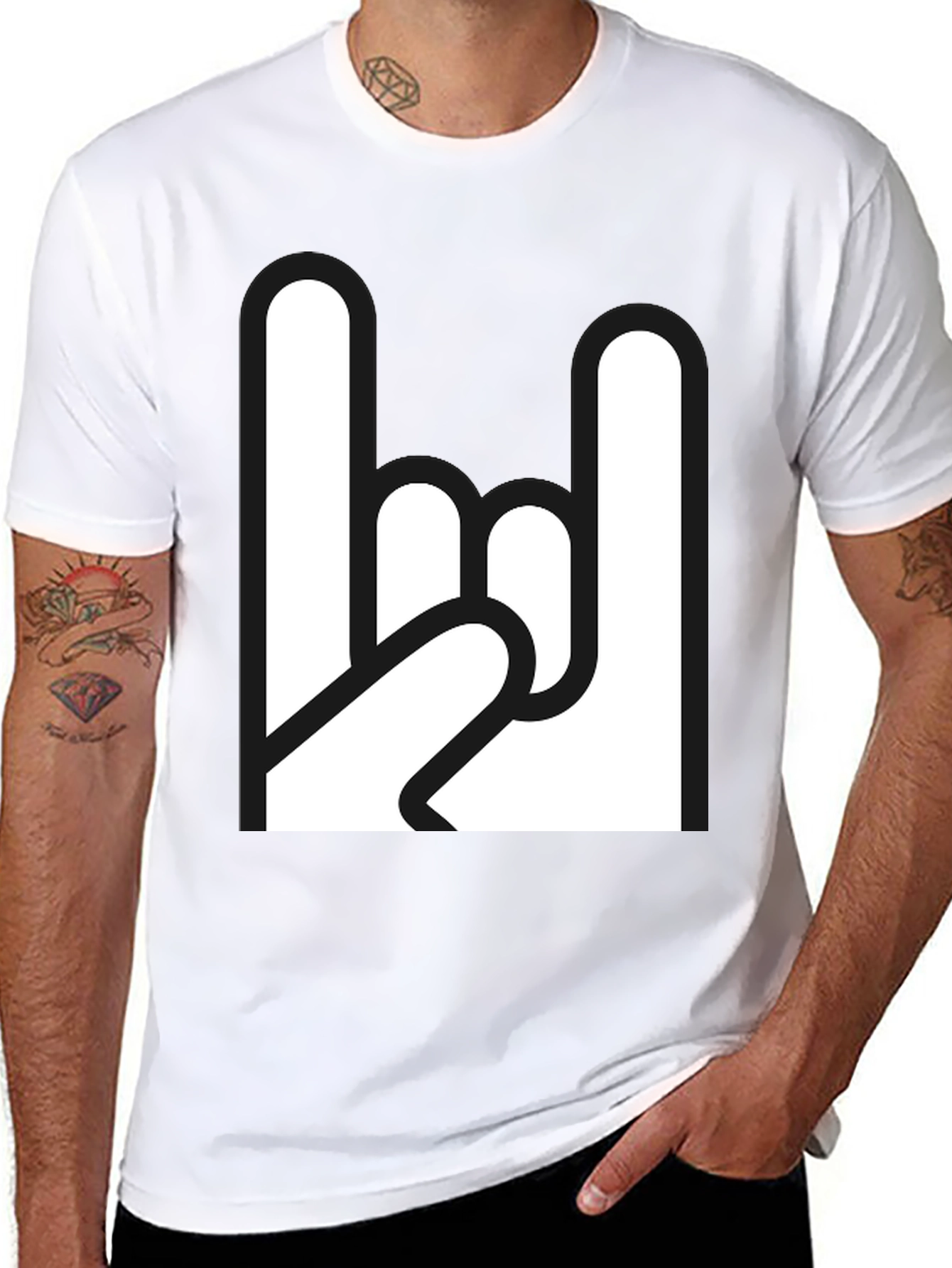 Rock On Graphic Tee - Classic Black T-Shirt