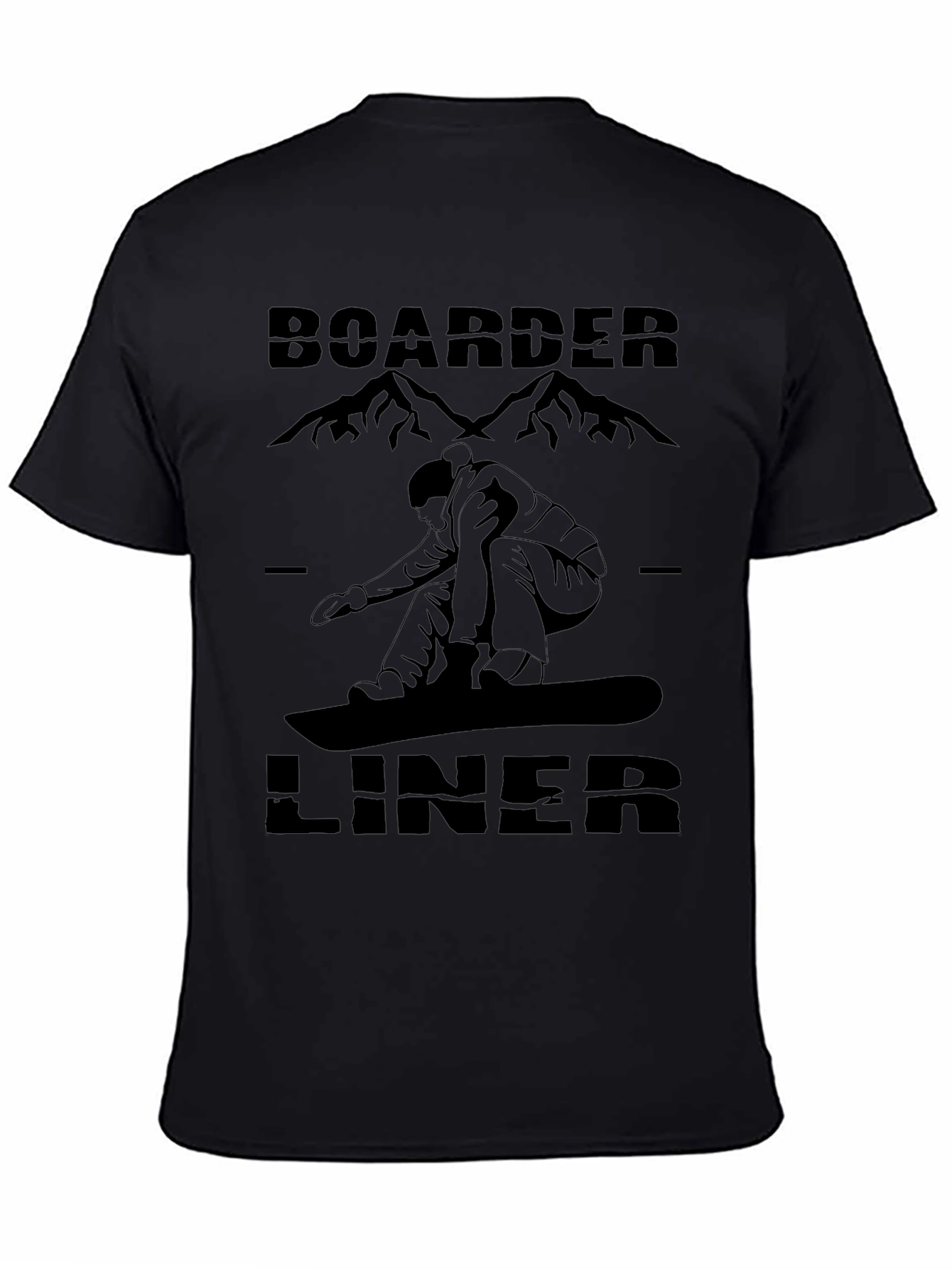 Boarder Liner T-Shirt: Snowboarder Mountain Graphic Tee